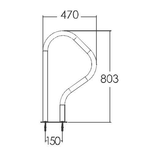 Поручень для басейну Emaux ARB-F, AISI-316 7203 фото